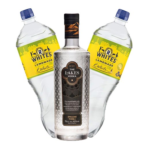 Lakes Vodka 70cl with R Whites Premium Lemonade Mixer